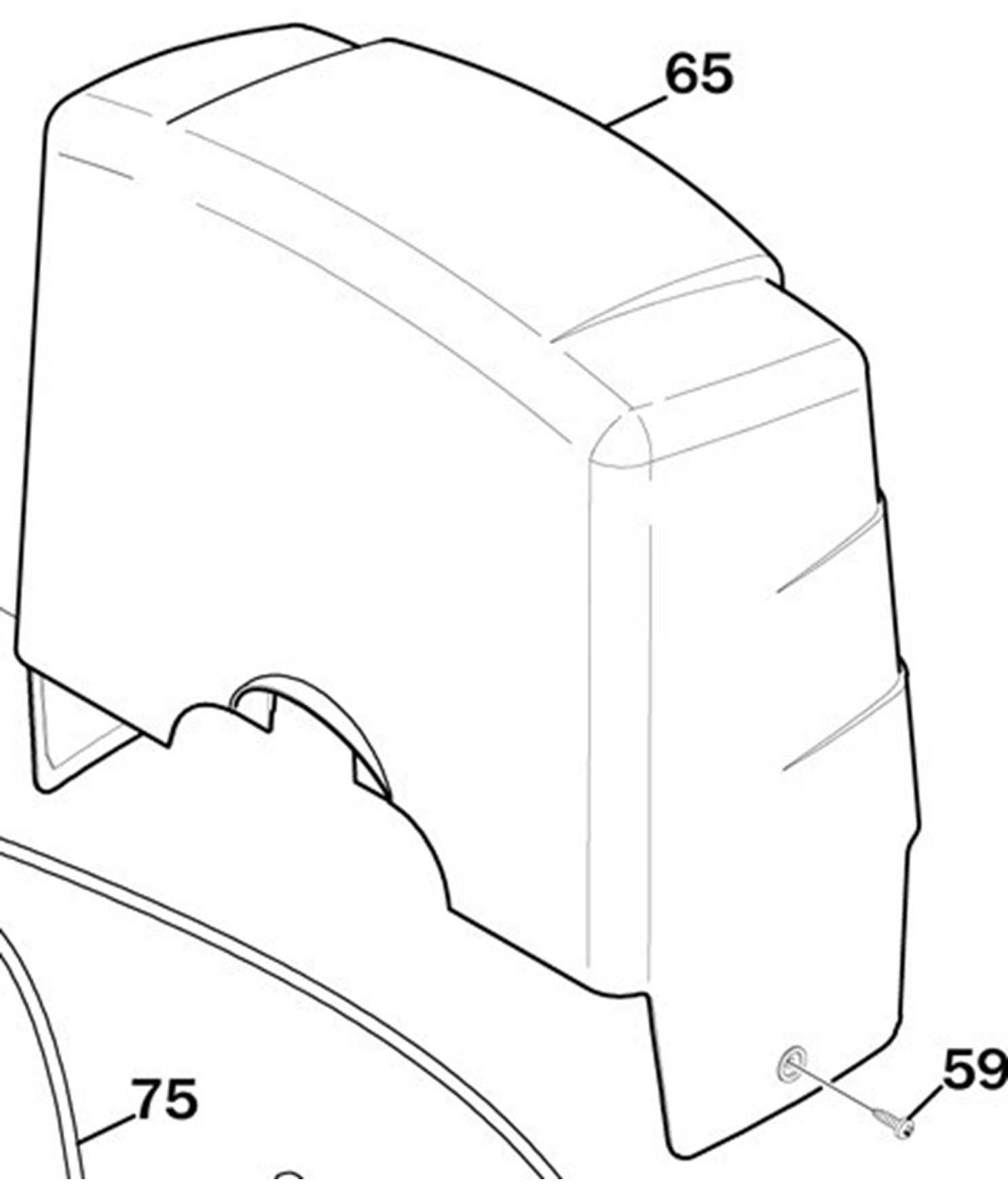 RS286 CAPOT DE PROTECTION ROGER TECHNOLOGY MOTEUR COULISSANT G30